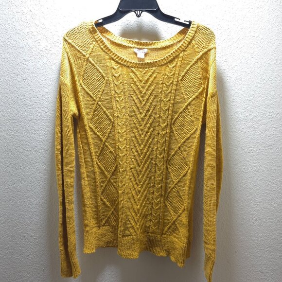 Mossimo‎ Mustard Yellow Knit Sweater | Size Small - Picture 3 of 11
